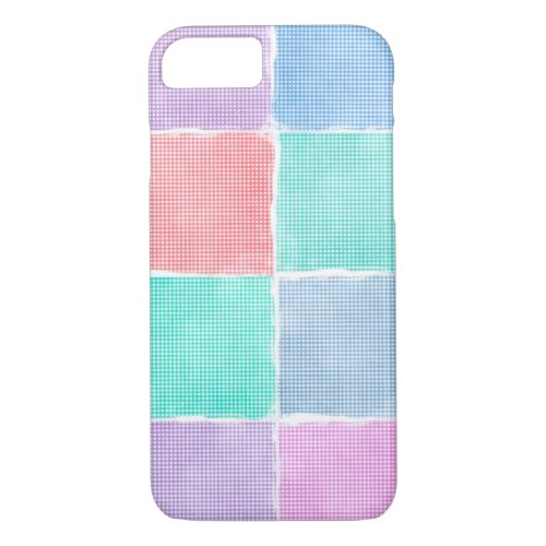 gingham blocks iPhone 87 case