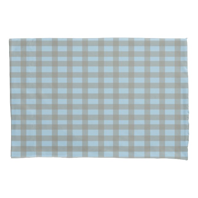 Gingham Blue  Pillow Case (Front)