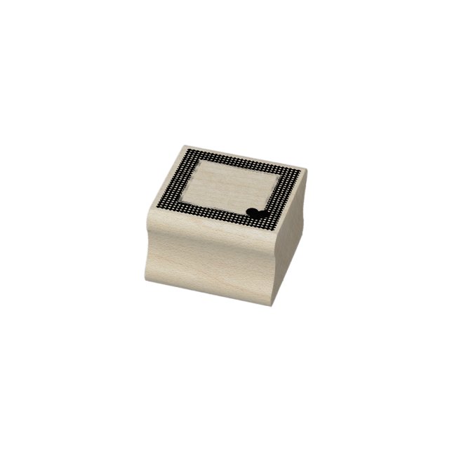 Gingham Border with Corner Heart Stamper Rubber Stamp (Stamp)