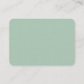 Gingham bow tie green baby shower enclosure card (Back)
