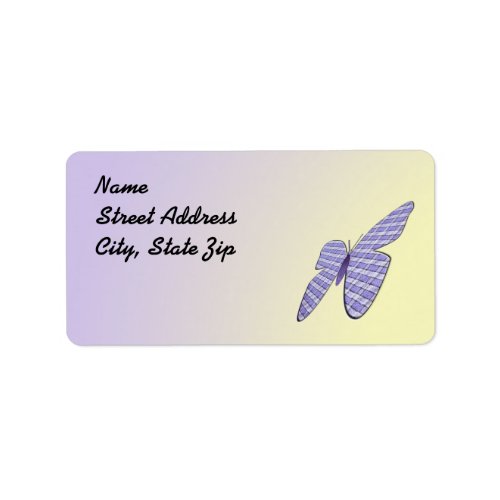 Gingham Butterfly Label