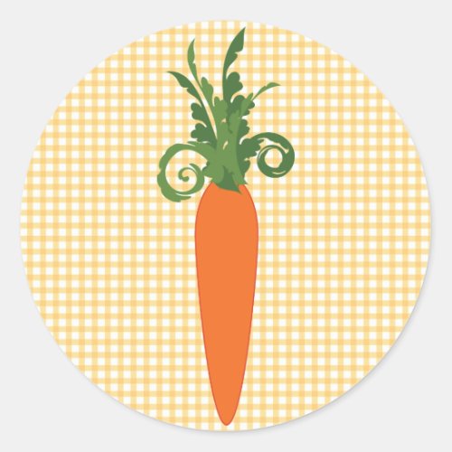 Gingham Carrot Sticker