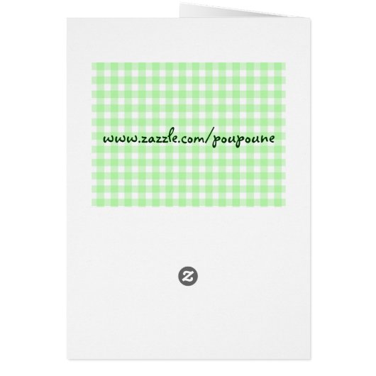 gingham cat paw - green (Back)