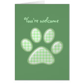 gingham cat paw - green (Front)