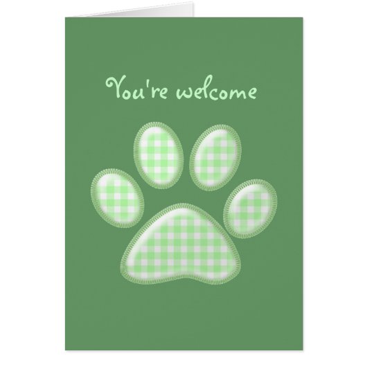 gingham cat paw - green (Front)