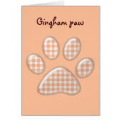 gingham cat paw - orange (Front)