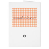 gingham cat paw - orange cards (Back)