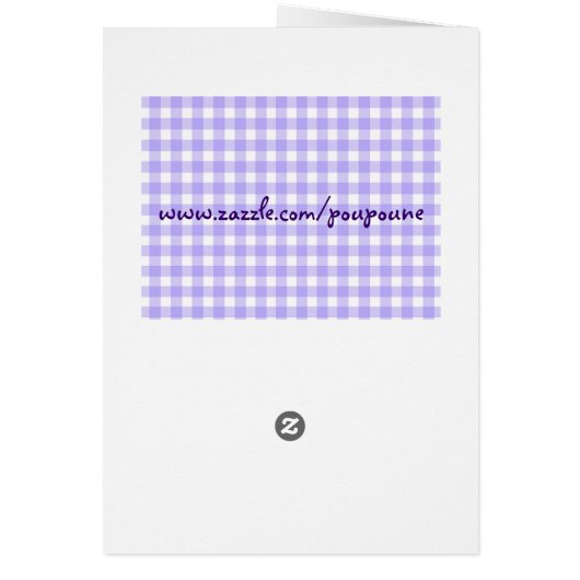 gingham cat paw - purple (Back)