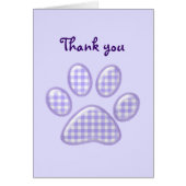 gingham cat paw - purple (Front)