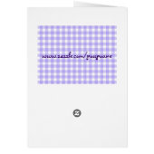 gingham cat paw - purple cards (Back)