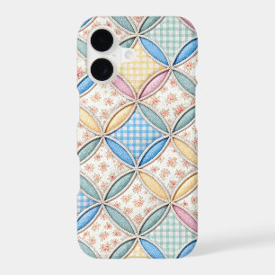 Gingham Cathedral Window Quilt Design iPhone 17 Case