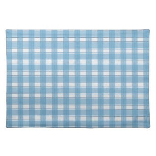 Gingham Charm Blue Cloth Placemat