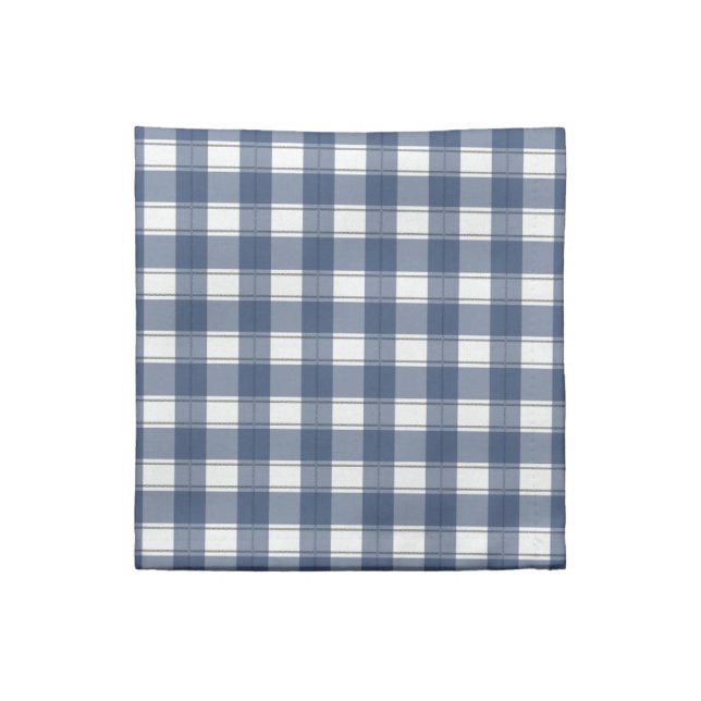 Gingham Charm Navy Cloth Napkin (Quarter Fold)