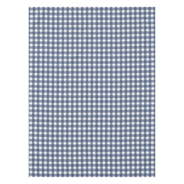 Gingham Charm Navy Tablecloth (Front)