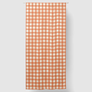 Gingham Charm Orange Blackout Curtains