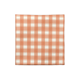 Gingham Charm Orange Cloth Napkin