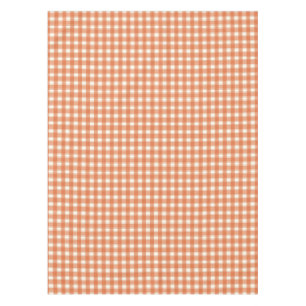 Gingham Charm Orange Tablecloth