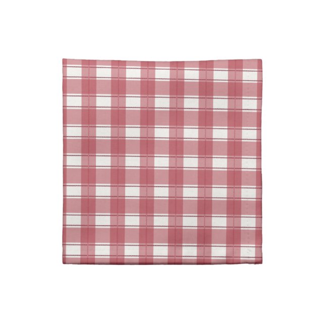 Gingham Charm Red Cloth Napkin (Quarter Fold)