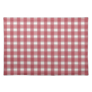 Gingham Charm Red Cloth Placemat