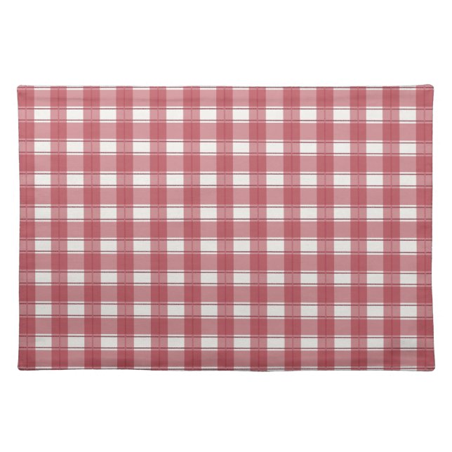 Gingham Charm Red Cloth Placemat (Front)