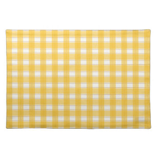 Gingham Charm Yellow Cloth Placemat