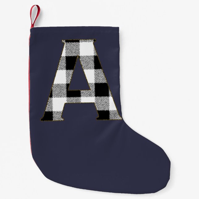 Gingham Check A Small Christmas Stocking (Front)