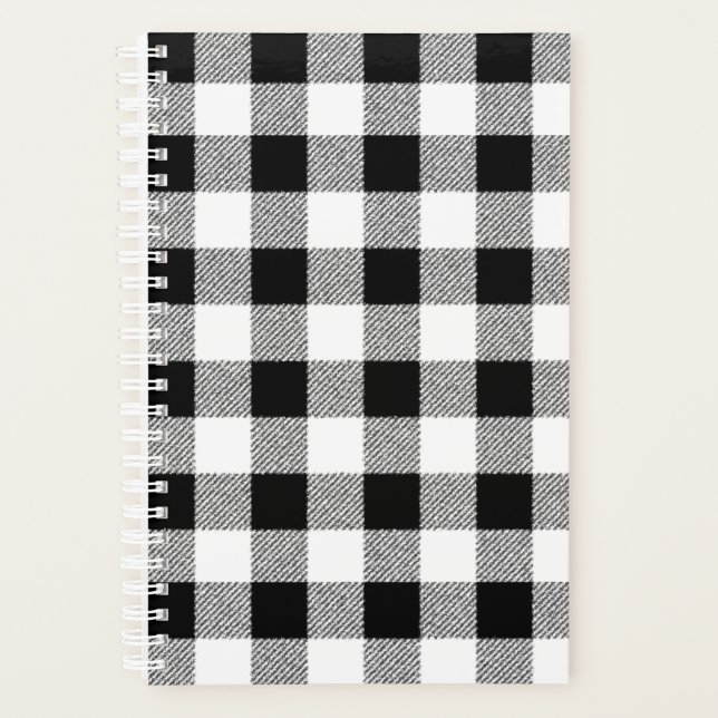 Gingham Check Black Planner (Front)