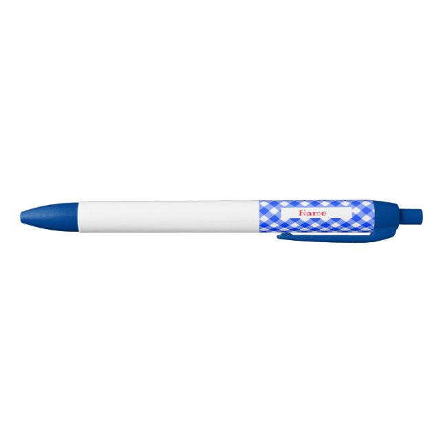 Gingham Check (Blue) Named Pen (Bottom)
