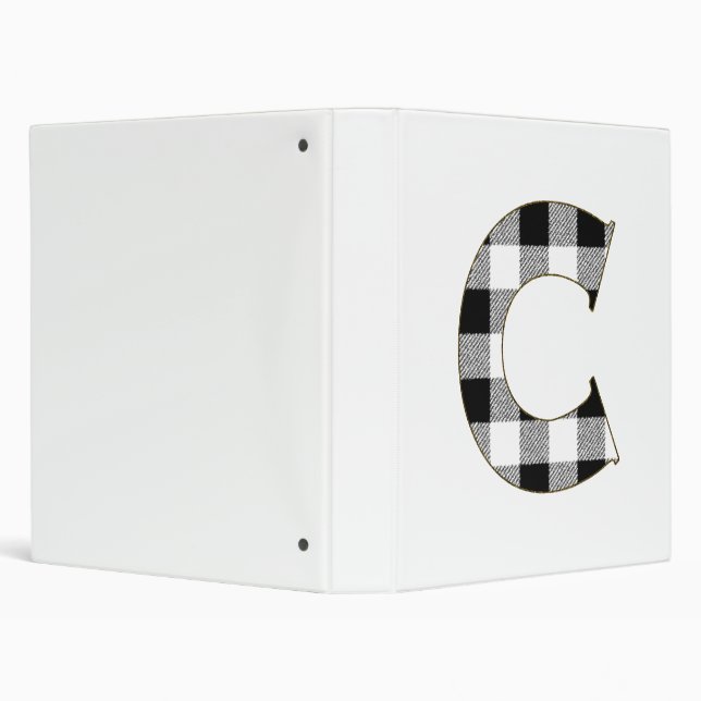Gingham Check C 3 Ring Binder (Background)