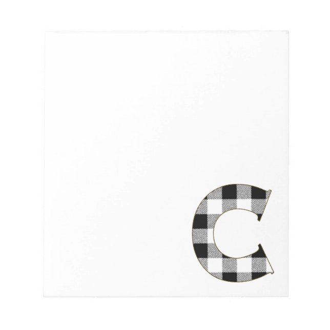 Gingham Check C Notepad (Front)