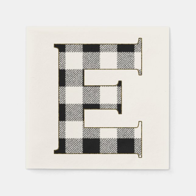 Gingham Check E Paper Napkins (Front)