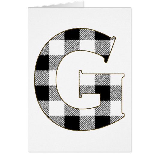Gingham Check G Cards (Front)