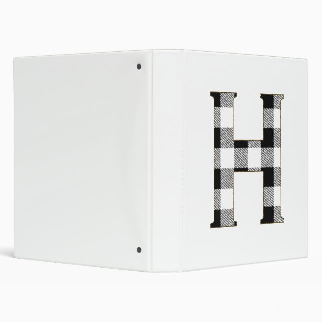 Gingham Check H 3 Ring Binder (Background)