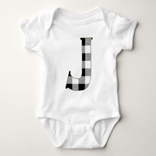 Gingham Check J Baby Bodysuit