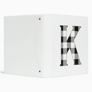 Gingham Check K 3 Ring Binder