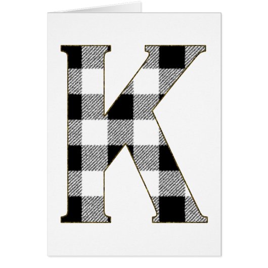 Gingham Check K Cards (Front)