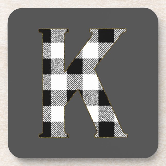 Gingham Check K Coaster (Front)