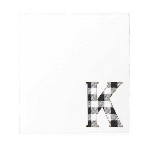 Gingham Check K Notepad