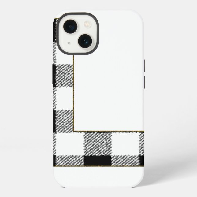 Gingham Check L Iphone Case (Back)