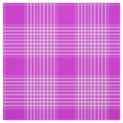 Gingham Check Light Purple and White Fabric