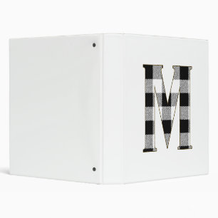 Gingham Check M 3 Ring Binder
