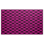 Gingham Check Magenta and Black Pattern Fabric