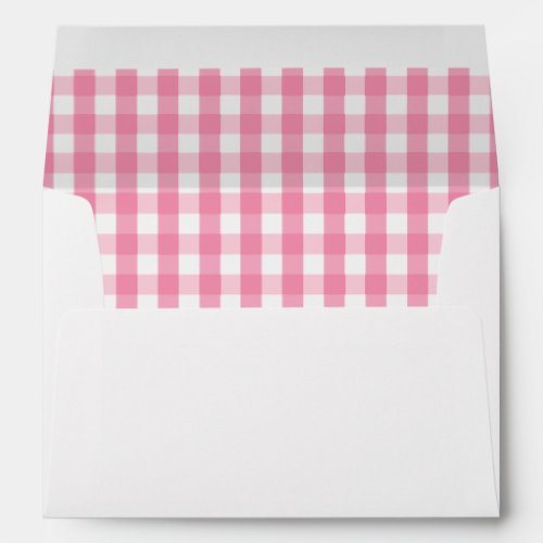 Gingham Check Pattern Envelope