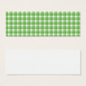 Gingham check pattern. Green and White. (Front & Back)