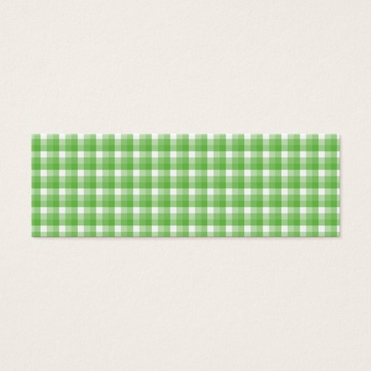Gingham check pattern. Green and White. (Front)