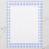 Gingham check pattern. Light Blue & White. (Front)
