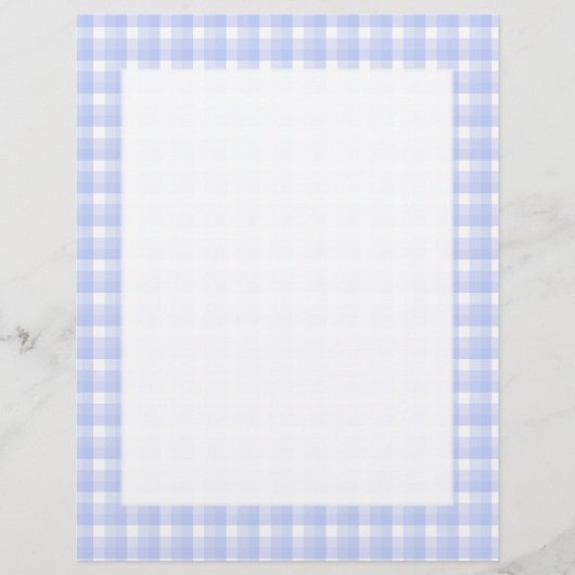 Gingham check pattern. Light Blue & White. (Front)