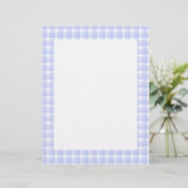 Gingham check pattern. Light Blue & White. (Standing Front)