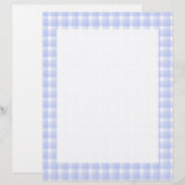 Gingham check pattern. Light Blue & White. (Front/Back)