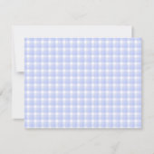 Gingham check pattern. Light Blue & White. (Front)